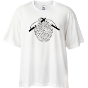 Футболка Oversize с плетеным мозгом