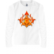 Детская футболка с длинным рукавом с огненным покемоном Молтрес