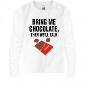 Детская футболка с длинным рукавом Bring me chocolate
