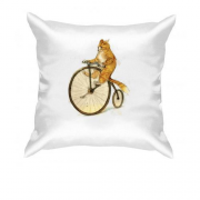 Подушка Кот на велосипеде