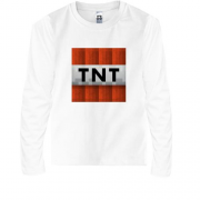 Детская футболка с длинным рукавом Minecraft TNT