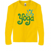 Детская футболка с длинным рукавом с надписью Yoga