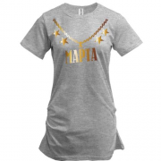 Подовжена футболка з золотим ланцюгом і ім'я Марта