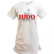 Подовжена футболка Дзюдо з силуетом борців