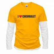 Лонгслив комби I love Chevrolet