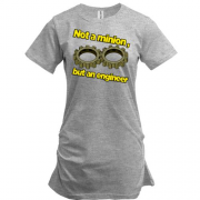 Подовжена футболка з написом "Не міньйон, а інженер"