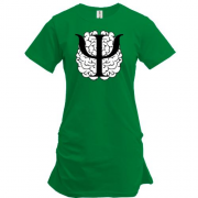 Подовжена футболка з гербом психології і мозком
