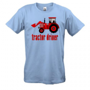 Футболка с надписью "Tractor Driver"