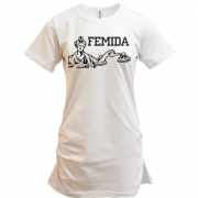 Подовжена футболка з Фемідою