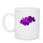 Чашка з написом "HR"
