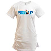 Подовжена футболка з написом "Start Up"