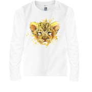 Детская футболка с длинным рукавом со львёнком