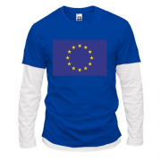 Комбінований лонгслів з прапором Євро Союзу