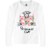 Детская футболка с длинным рукавом Princess cat (из цветов)