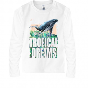 Детская футболка с длинным рукавом с китом "tropical dreams"
