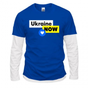 Комбінований лонгслів Ukraine NOW з серцем