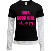 Комбінований лонгслів 100% Good girl