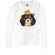 Детская футболка с длинным рукавом Аристократическая собака