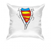 Подушка с расстегнутой рубашкой Superman