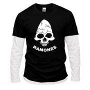 Лонгслив комби  Ramones (с черепом)
