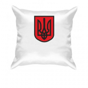 Подушка з червоно-чорним гербом України