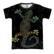 3D футболка з геконом