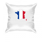 Подушка c картой-флагом Франции