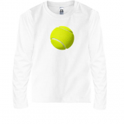 Детская футболка с длинным рукавом с  зеленым теннисным мячом