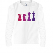 Детская футболка с длинным рукавом с шахматами