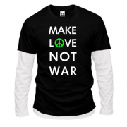 Лонгслив комби "Make Love, Not War"