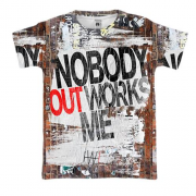 3D футболка Nobody outworks me