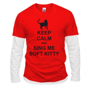 Комбинированный лонгслив Keep calm and song me Soft Kitty