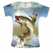 Жіноча 3D футболка Рибалка
