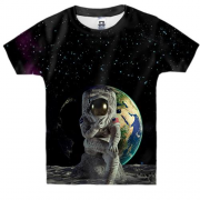 Детская 3D футболка Космонавт на Луне