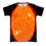 3D футболка з сонцем в космосі