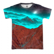 3D футболка з гірським пейзажем