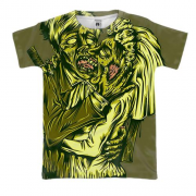3D футболка з закоханими зомбі