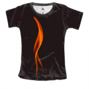 Жіноча 3D футболка я язиком вогню
