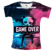 Жіноча 3D футболка Game over Panda