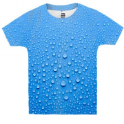 Детская 3D футболка с каплями воды