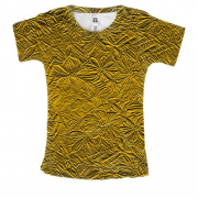 Жіноча 3D футболка з квітковим злитком золота