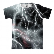 3D футболка с молниями