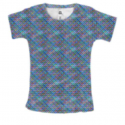 Женская 3D футболка с текстурой чешуи