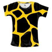 Женская 3D футболка с леопардовой текстурой
