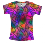 Женская 3D футболка с треугольным витражом