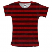 Женская 3D футболка с красными полосами