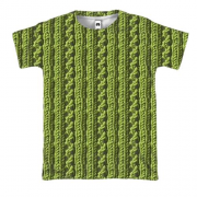 3D футболка с зеленой нитью