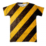 3D футболка с черно-желтыми полосами