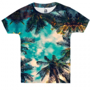 Детская 3D футболка Тропическое небо