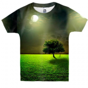 Детская 3D футболка Ночной пейзаж